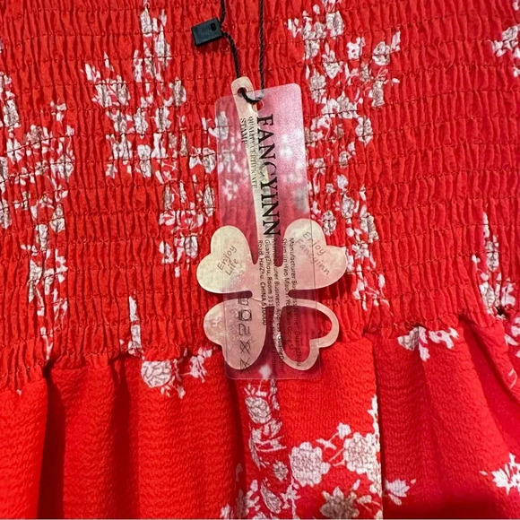 NWT Fancyinn Red and White Dress - Size Small, Adjustable Straps - Picture 3 of 3